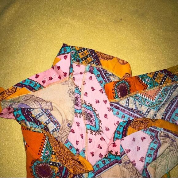 🆕 Scarf Print Tulip Hem Wrap Skirt adjustable sizing - Picture 4 of 11